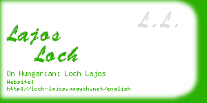 lajos loch business card